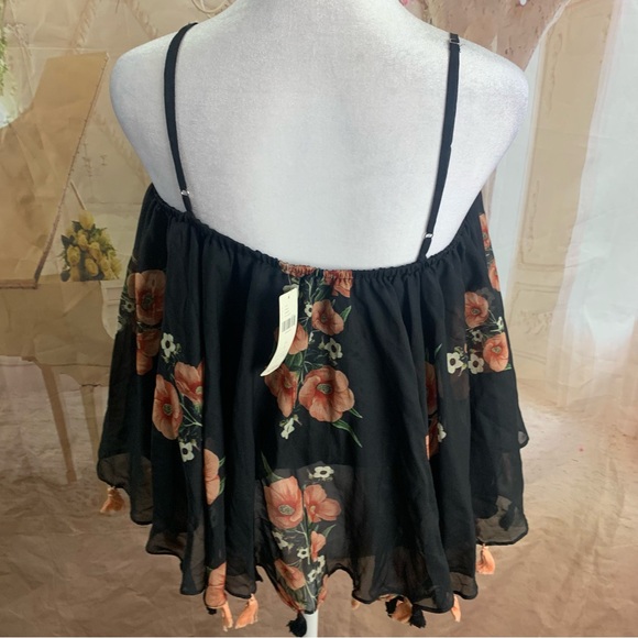 NEW Carolina K Off Shoulder Floral Tank Blouse - Picture 7 of 9
